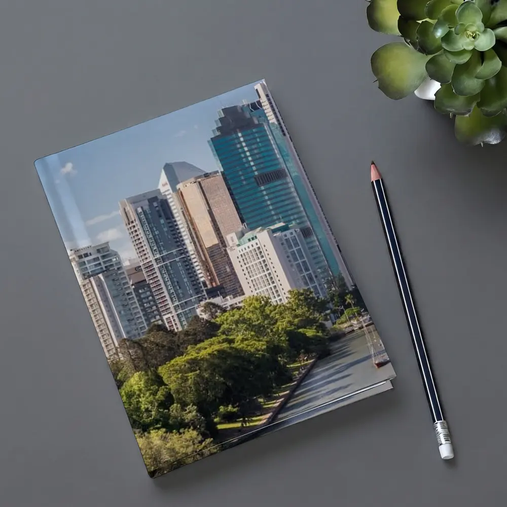 Brisbane City Skyline River Boats Australia – Notebooks