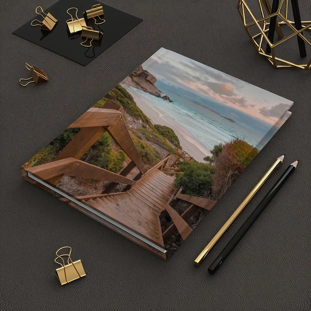 Wooden Stairway Leading Down To Beach – Notebooks