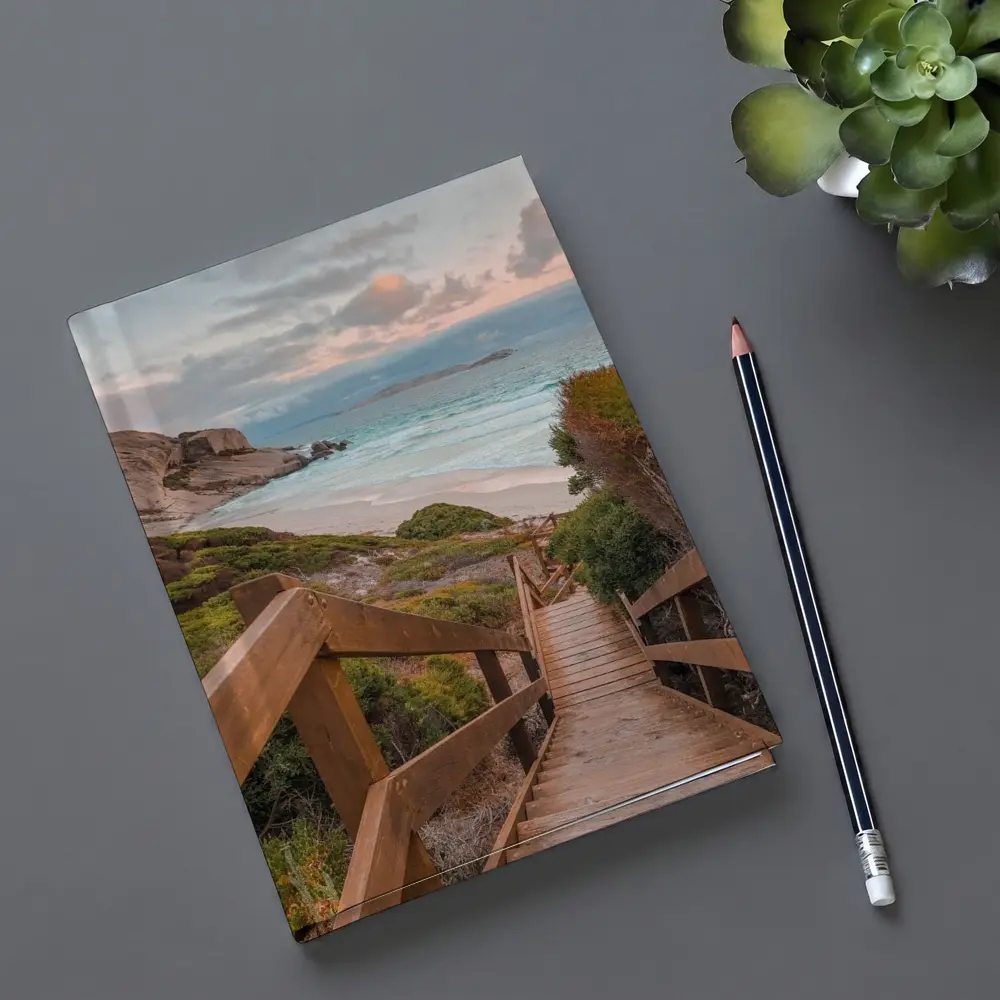 Wooden Stairway Leading Down To Beach – Notebooks
