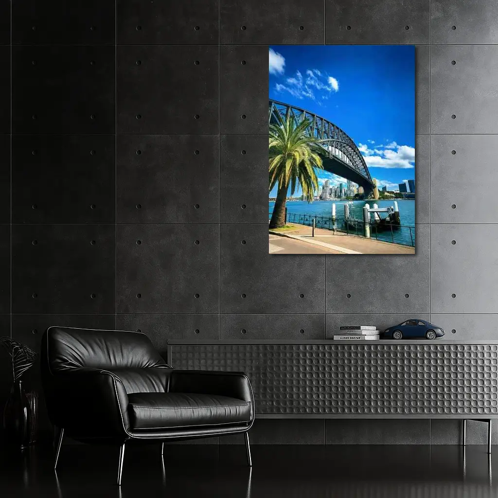 Sydney Harbour Bridge Blue Sky Australia – Wall Art