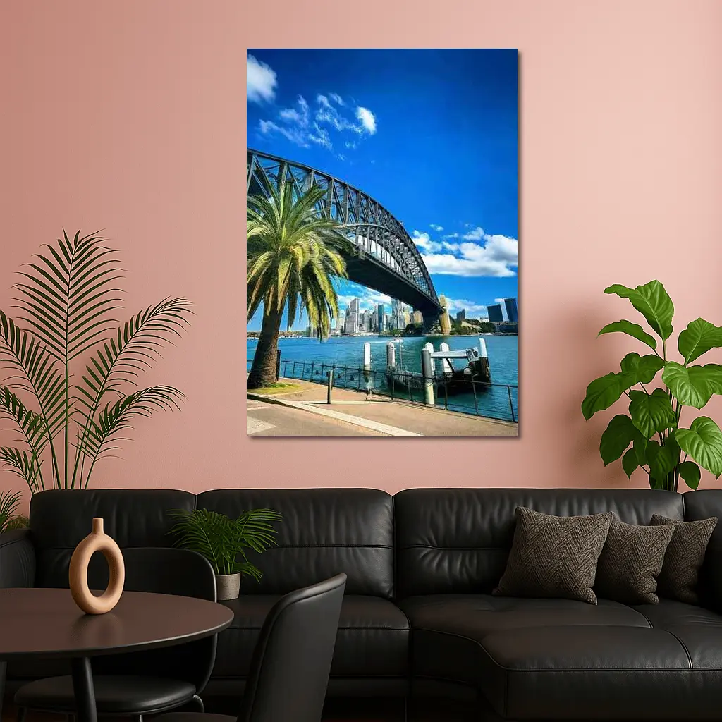 Sydney Harbour Bridge Blue Sky Australia – Wall Art