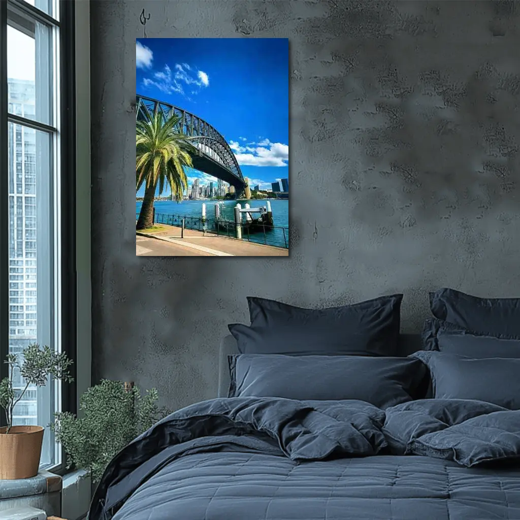 Sydney Harbour Bridge Blue Sky Australia – Wall Art
