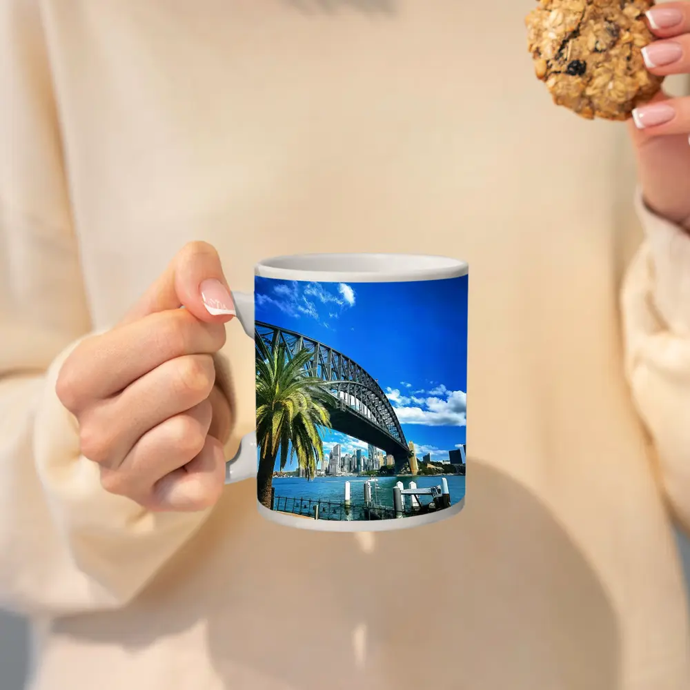 Sydney Harbour Bridge Blue Sky Australia – Mugs