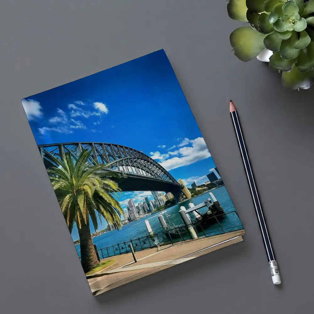 Sydney Harbour Bridge Blue Sky Australia – Notebooks