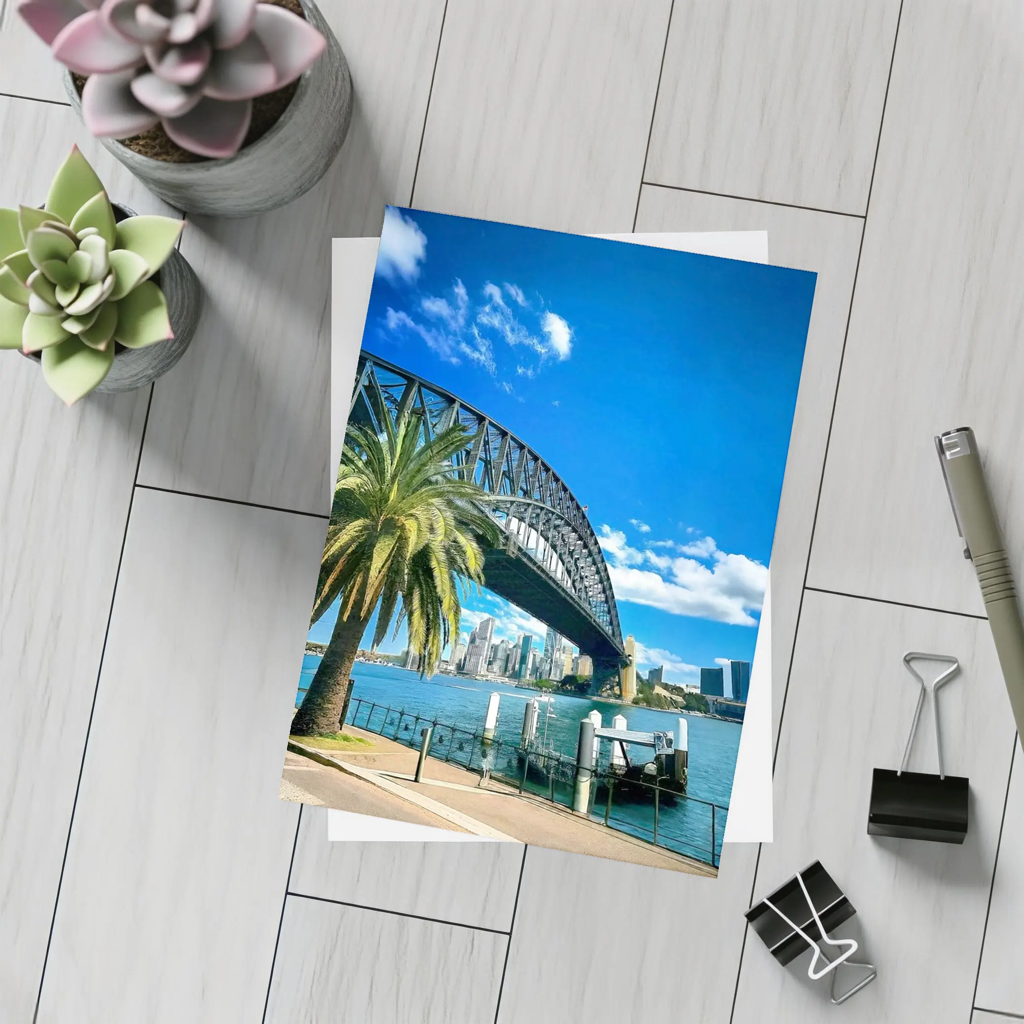 Sydney Harbour Bridge Blue Sky Australia – Postcards