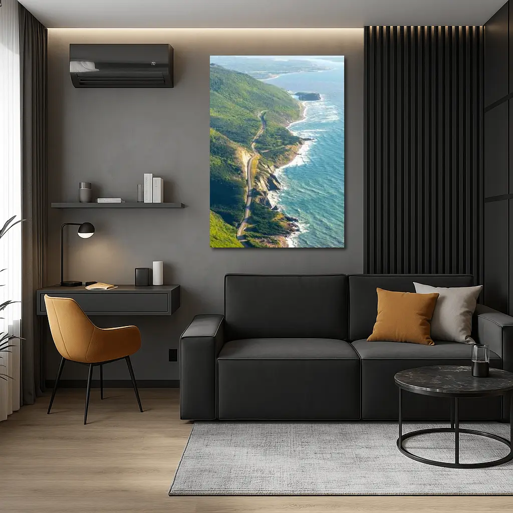 Cabot Trail Coastal Road Green Cliffs Ocean – Wall Art