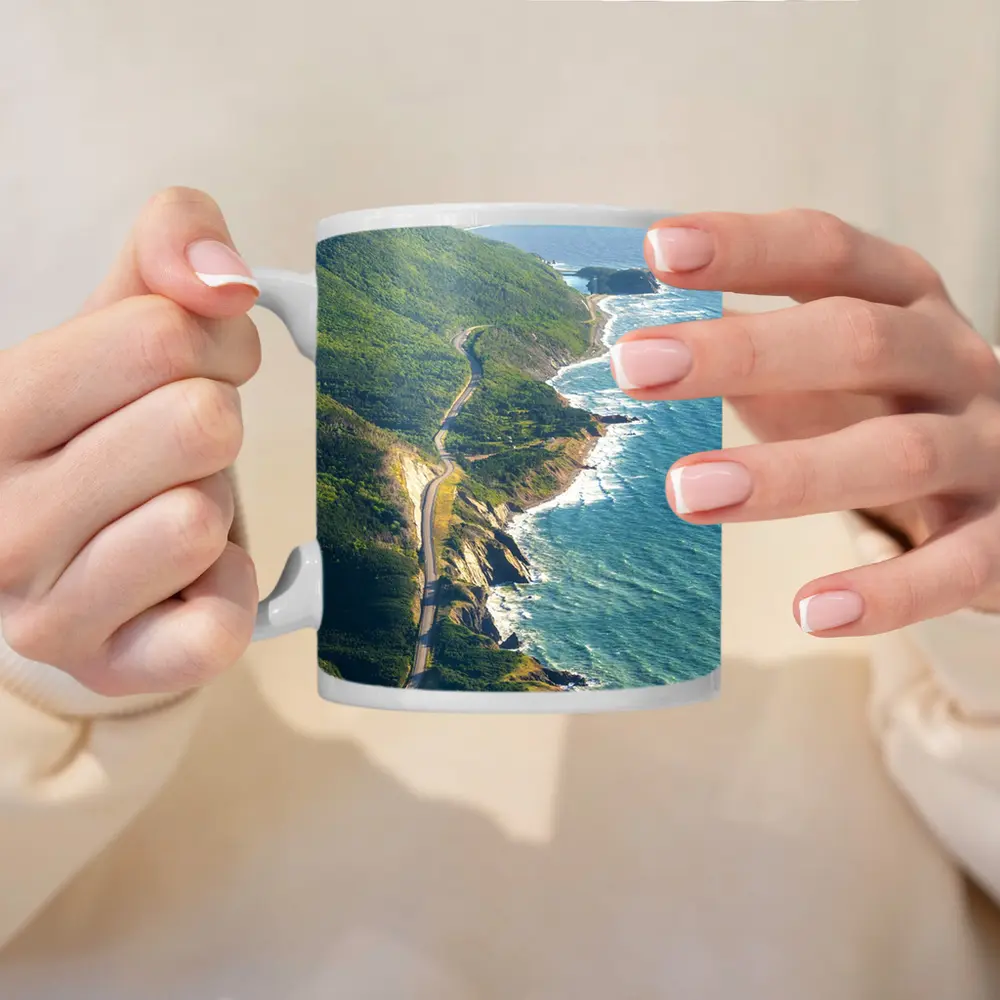Cabot Trail Coastal Road Green Cliffs Ocean – Mugs