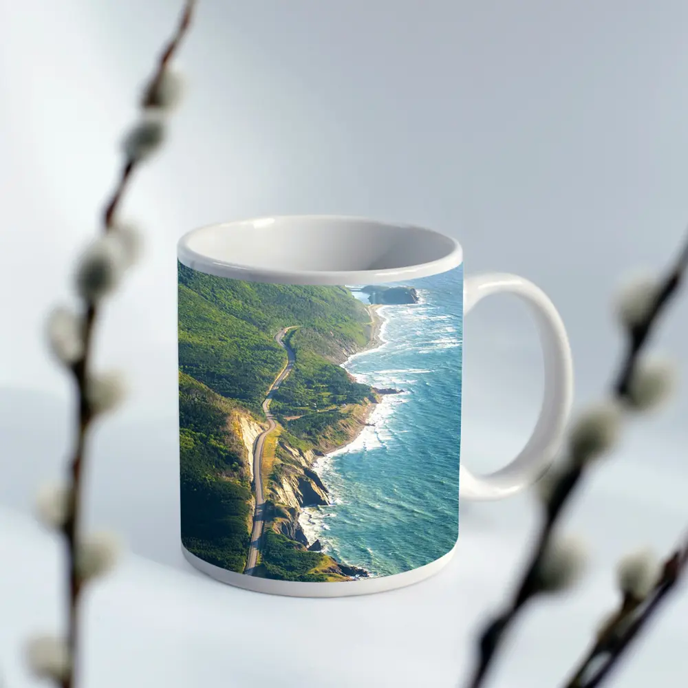 Cabot Trail Coastal Road Green Cliffs Ocean – Mugs