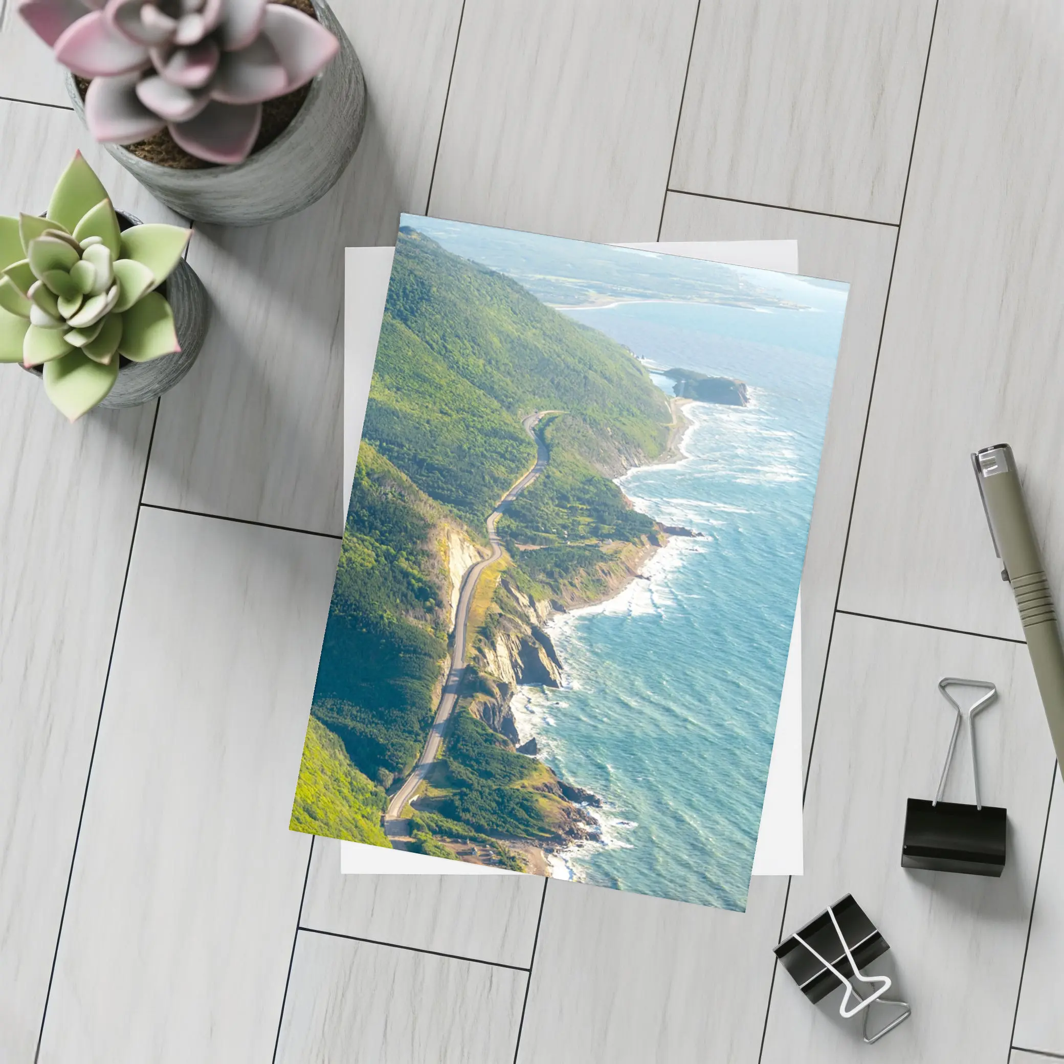 Cabot Trail Coastal Road Green Cliffs Ocean – Postcards