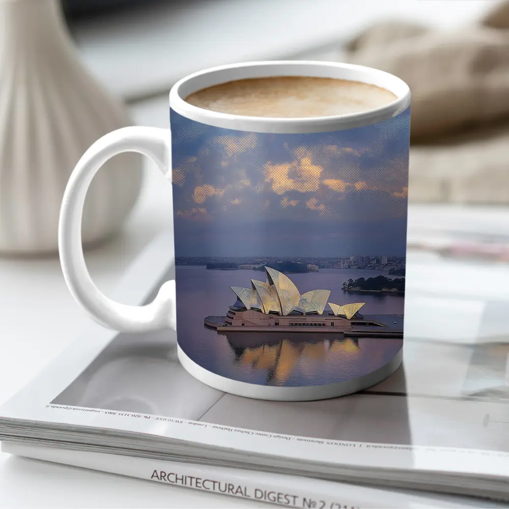 Sydney Opera House Harbor Dusk Reflection – Mugs