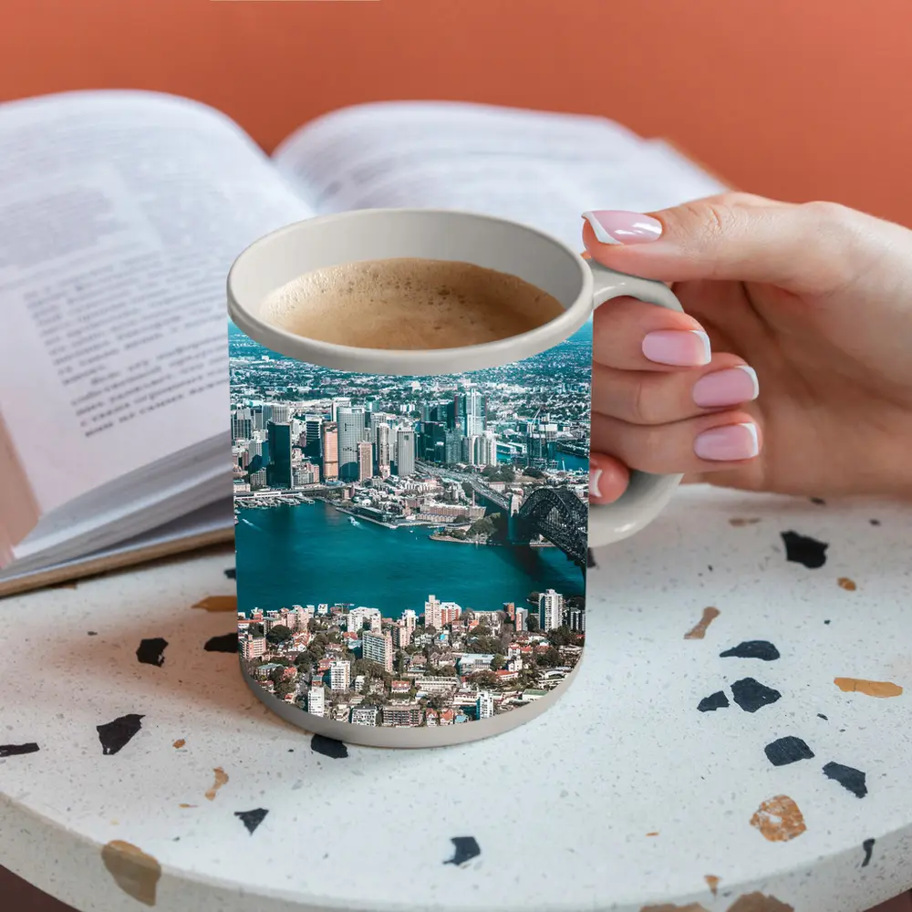 Sydney Harbour Bridge Opera House Aerial View – Mugs