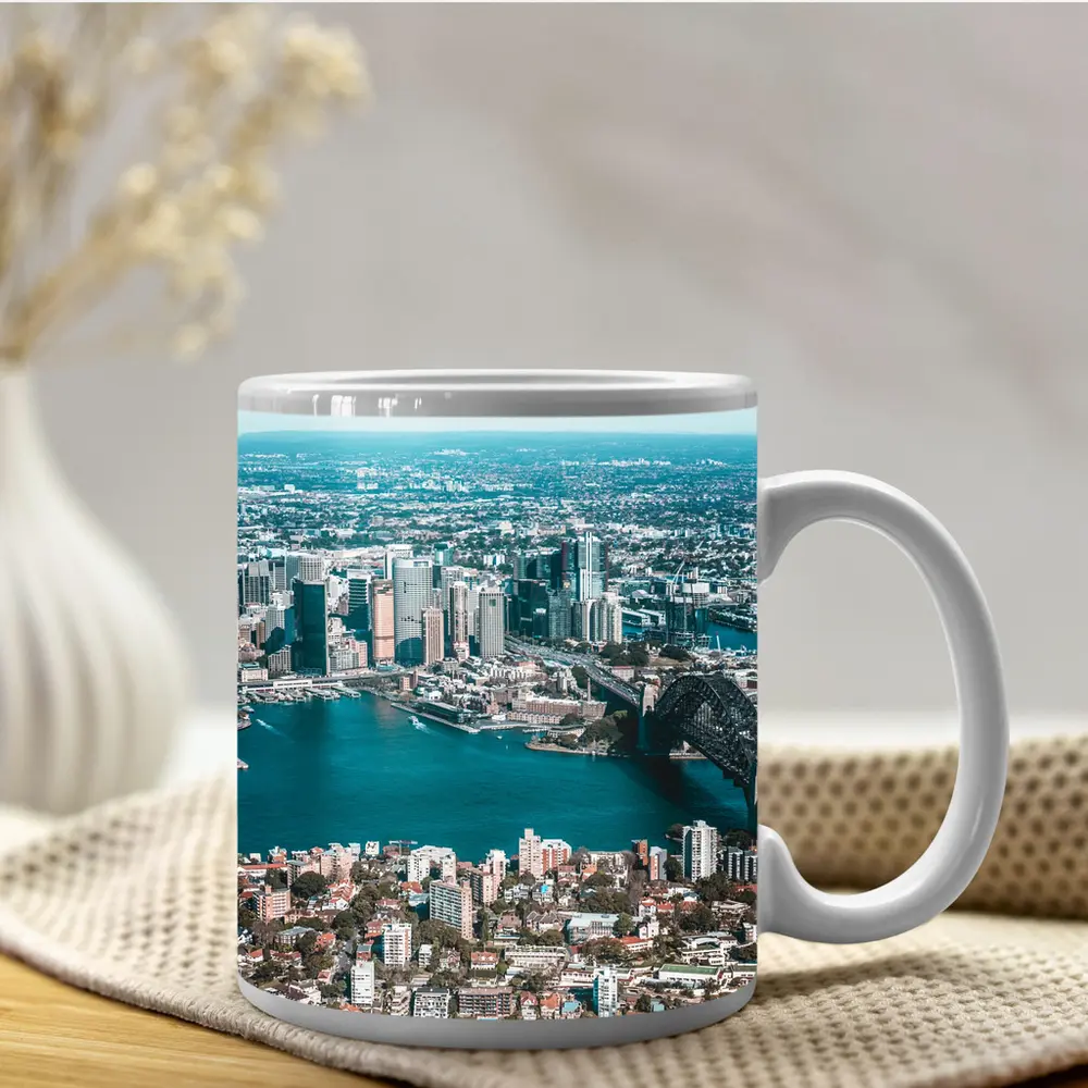 Sydney Harbour Bridge Opera House Aerial View – Mugs