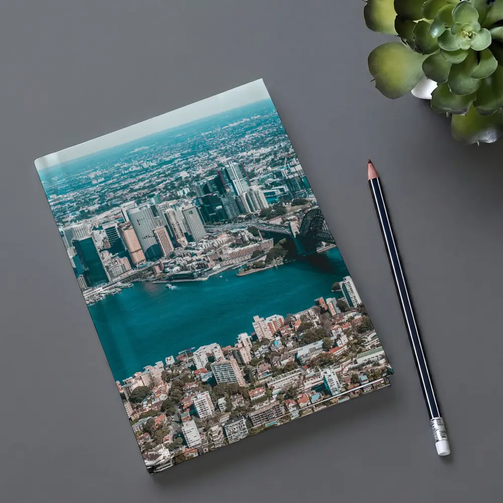 Sydney Harbour Bridge Opera House Aerial View – Notebooks