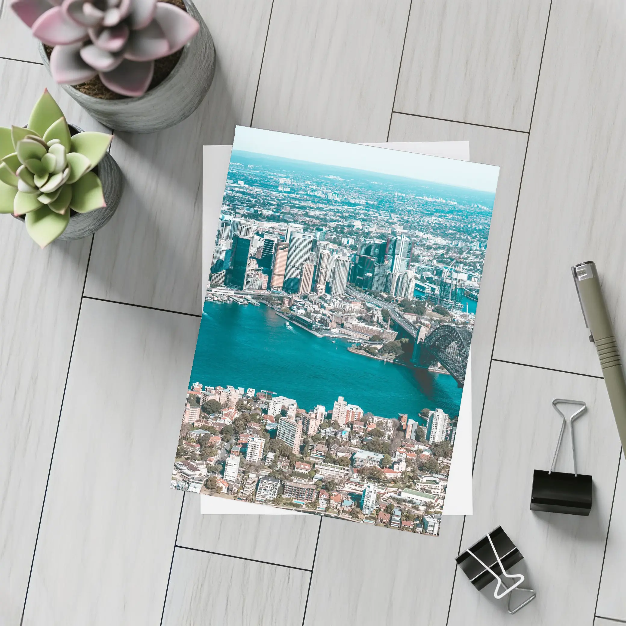 Sydney Harbour Bridge Opera House Aerial View – Postcards