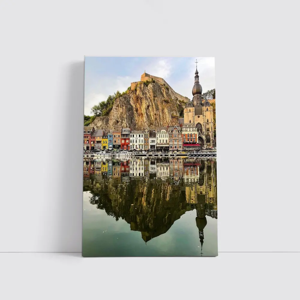 Dinant Belgium Cityscapes River Reflection – Wall Art
