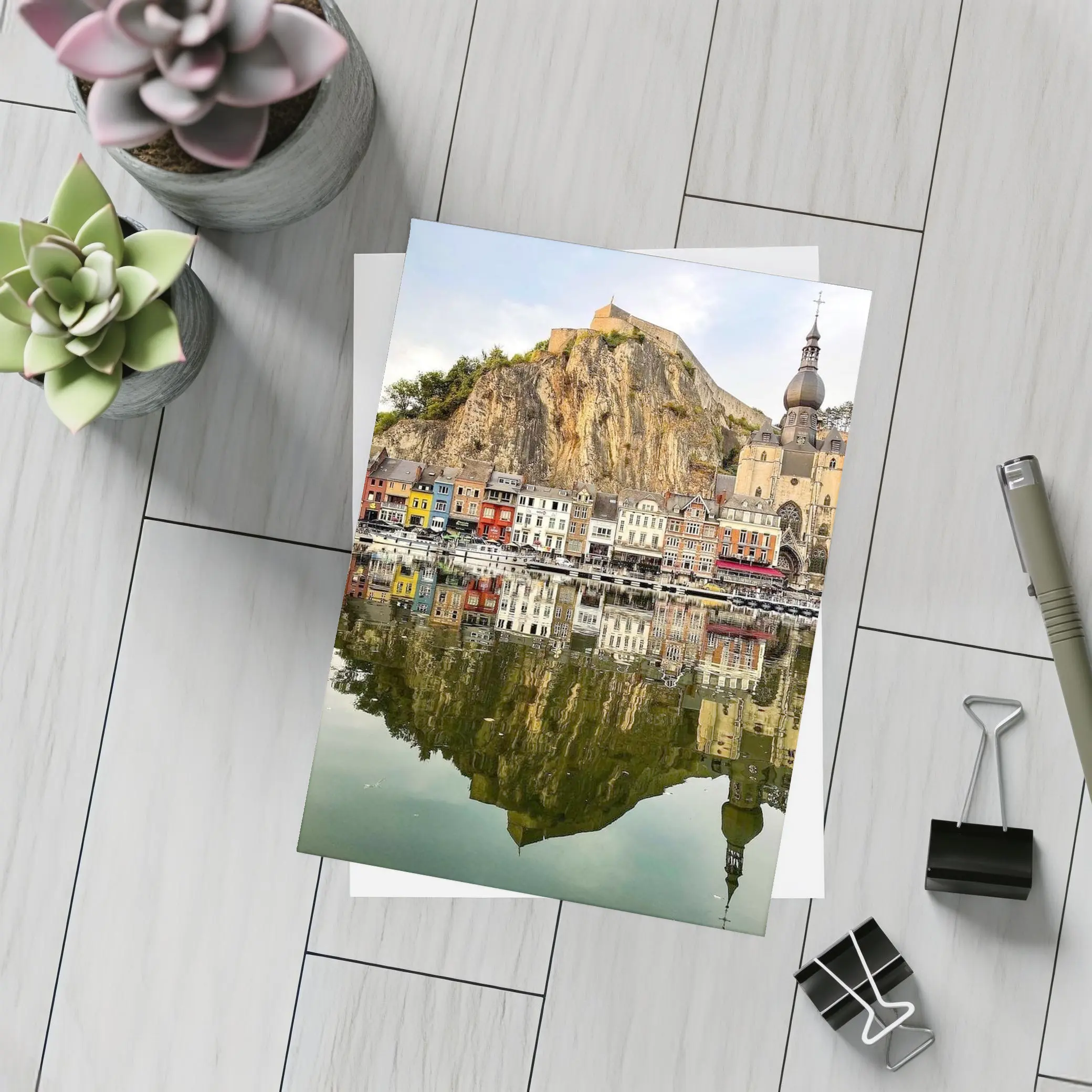 Dinant Belgium Cityscapes River Reflection – Postcards