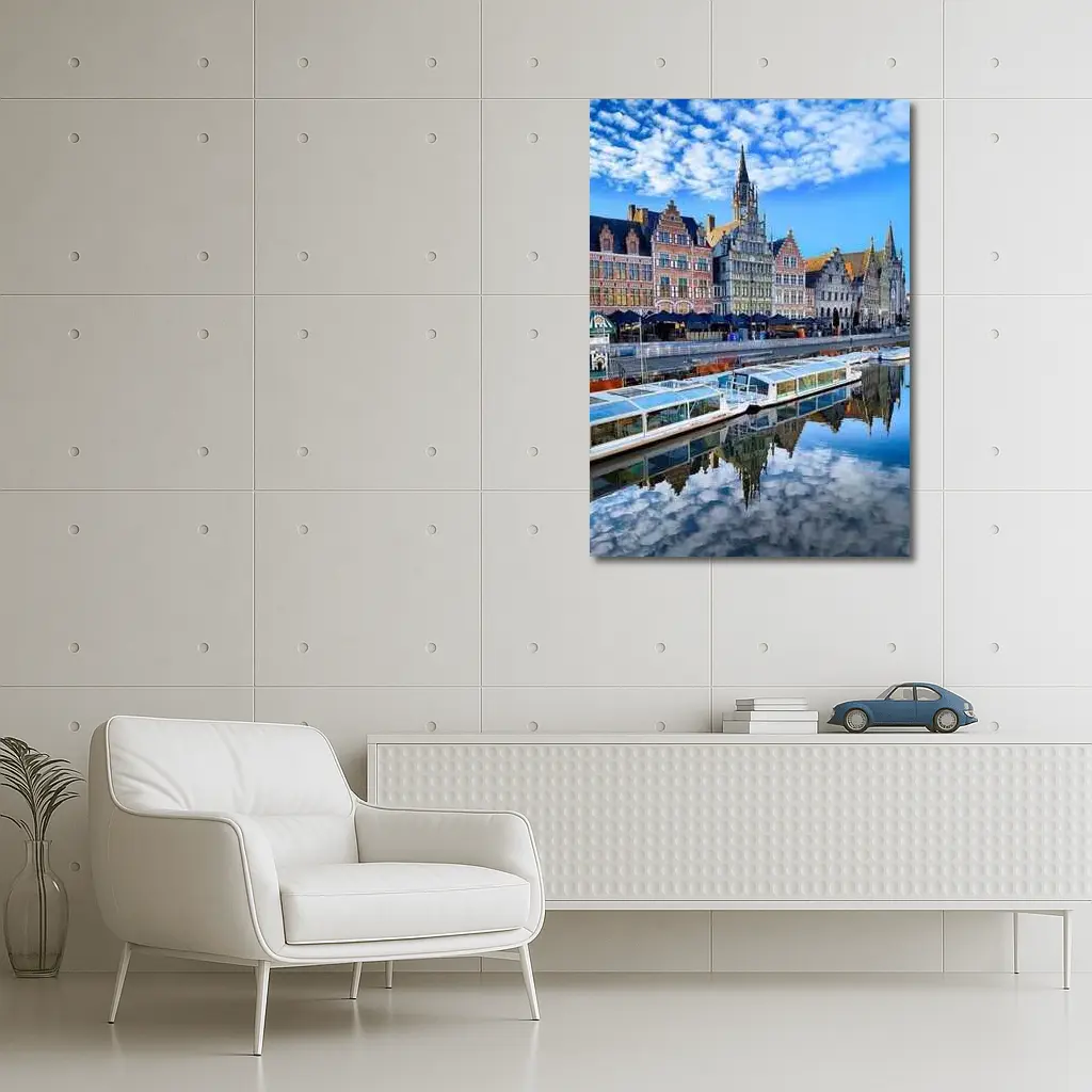 Ghent Canal Historic Guild Houses Belgium – Wall Art
