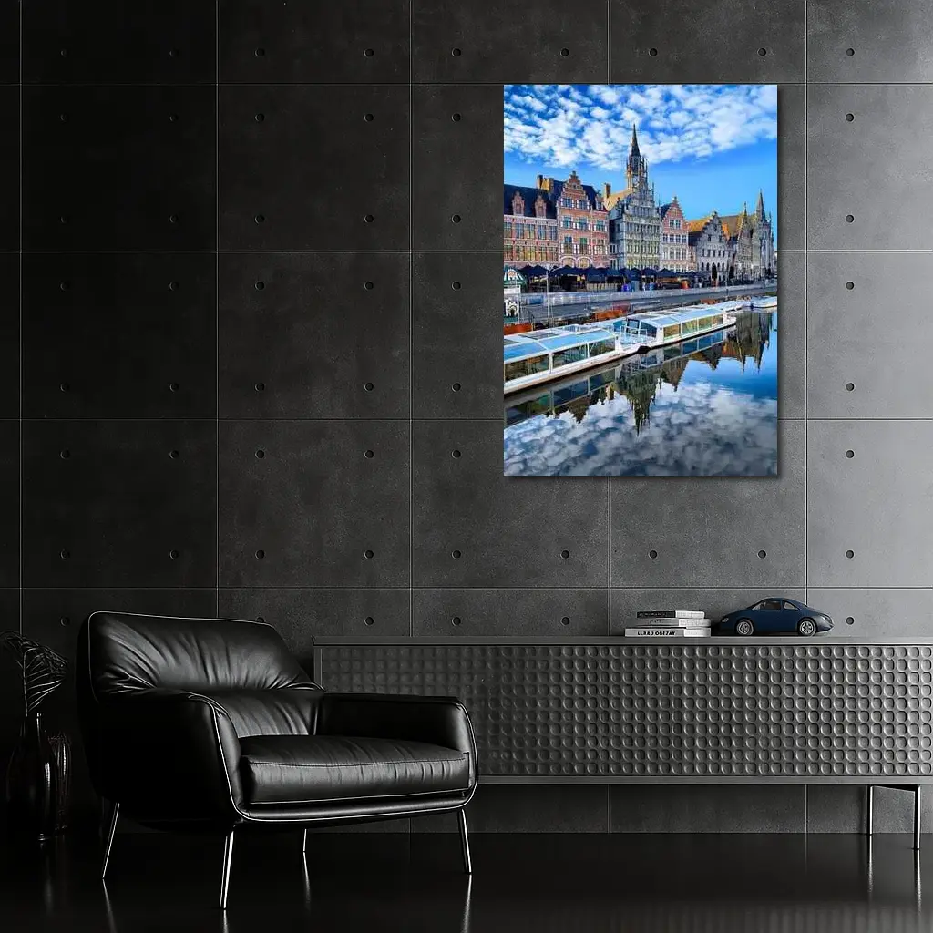 Ghent Canal Historic Guild Houses Belgium – Wall Art