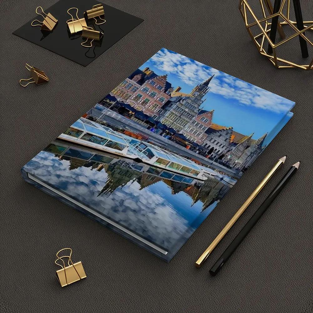 Ghent Canal Historic Guild Houses Belgium – Notebooks