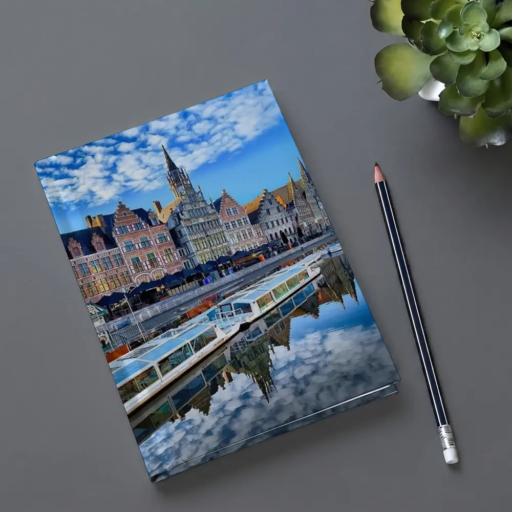 Ghent Canal Historic Guild Houses Belgium – Notebooks