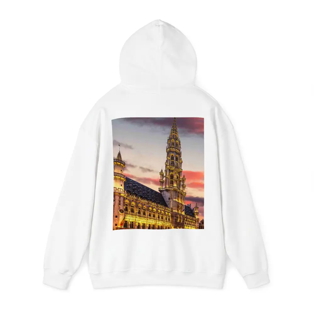 Brussels Town Hall Grand Place Sunset Sky – Hoodies