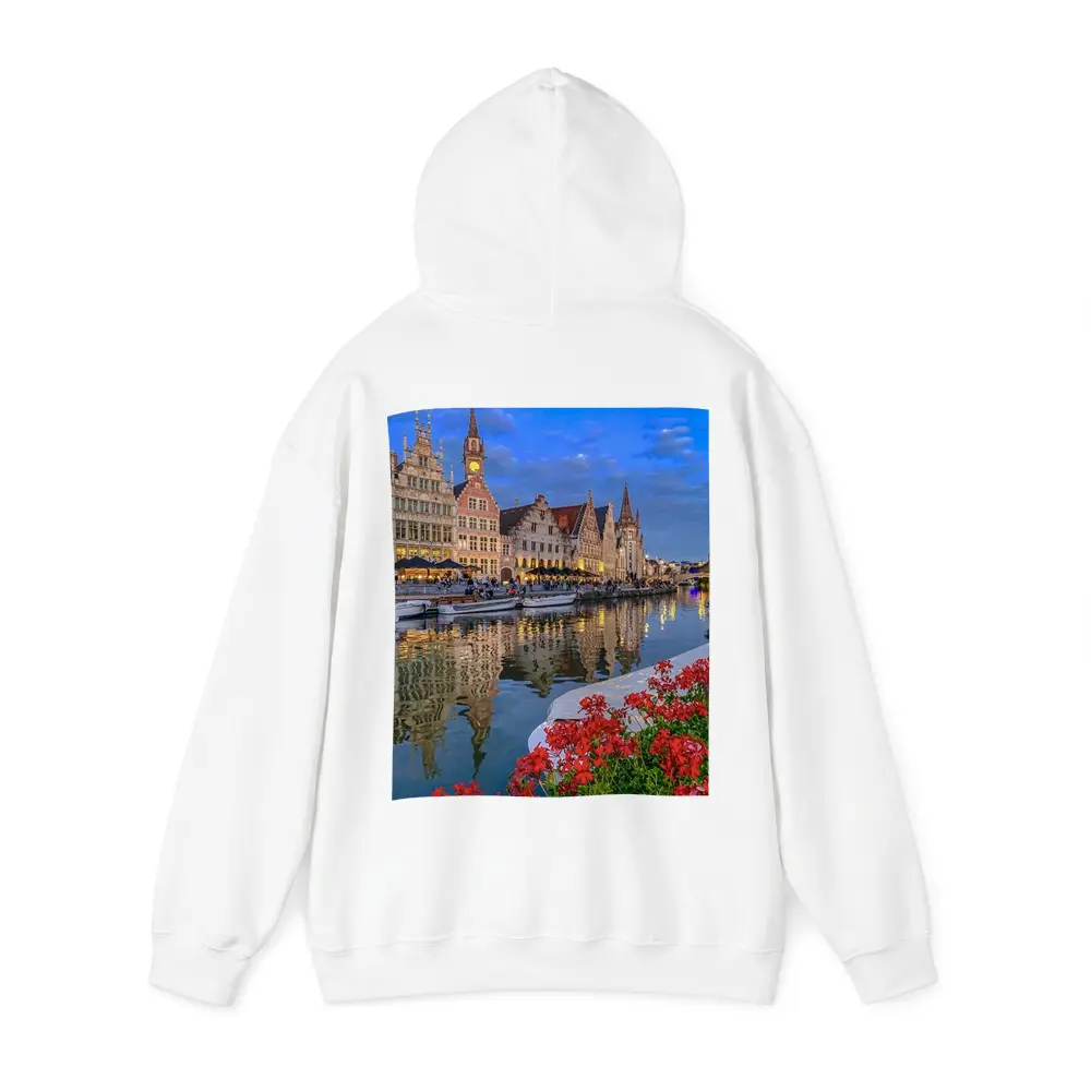 Ghent Canal Medieval Guild Houses Belgium – Hoodies