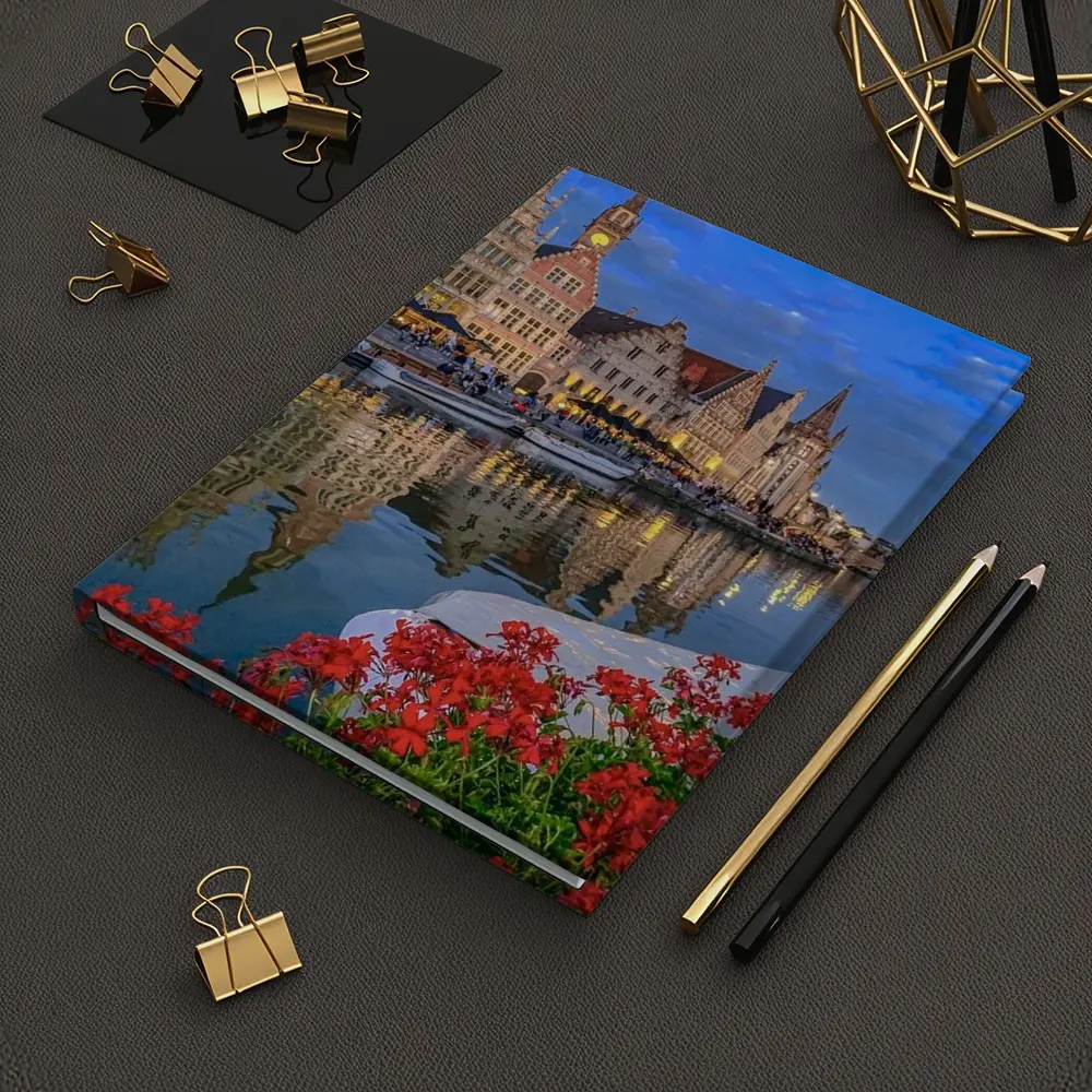 Ghent Canal Medieval Guild Houses Belgium – Notebooks