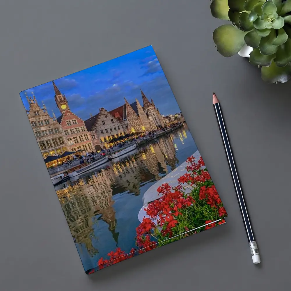 Ghent Canal Medieval Guild Houses Belgium – Notebooks