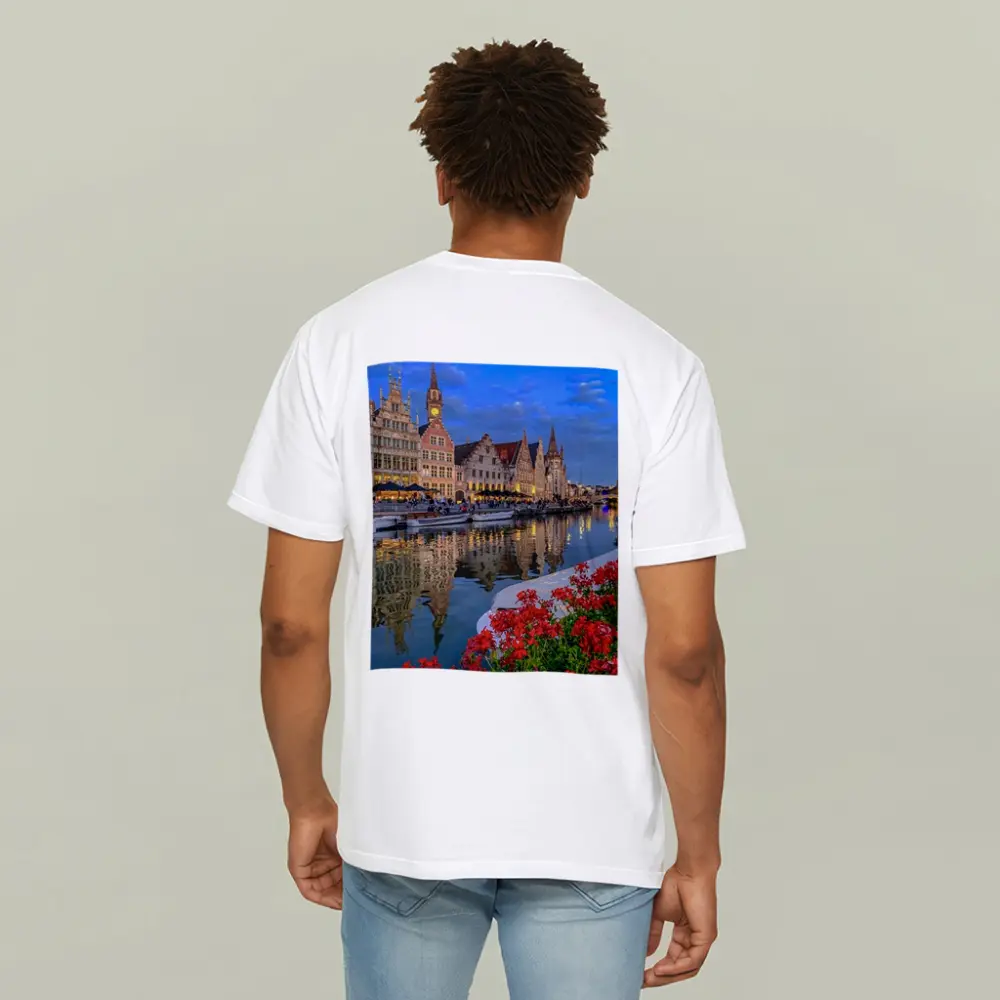 Ghent Canal Medieval Guild Houses Belgium – T-Shirts