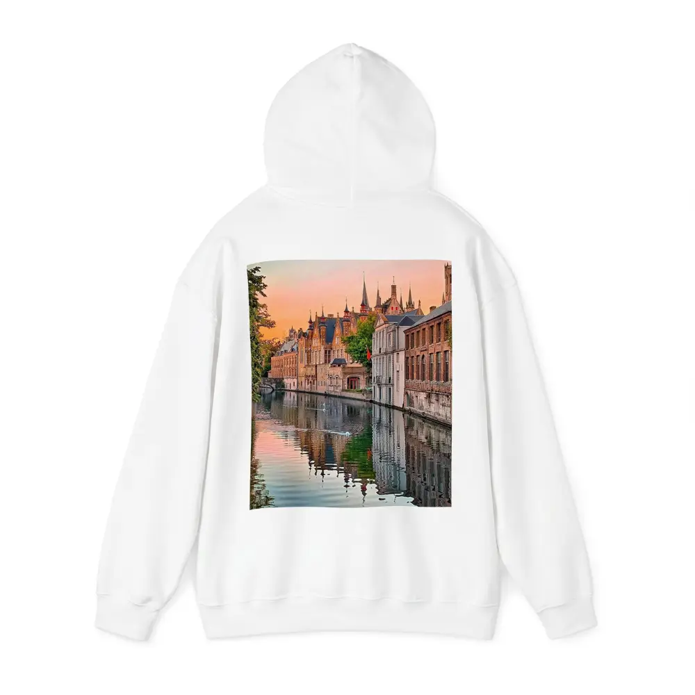 Bruges Belgium Canal Sunset Medieval City – Hoodies