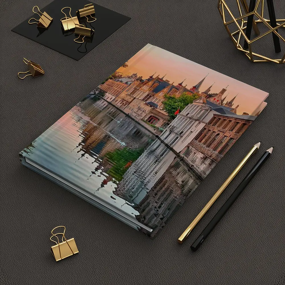 Bruges Belgium Canal Sunset Medieval City – Notebooks