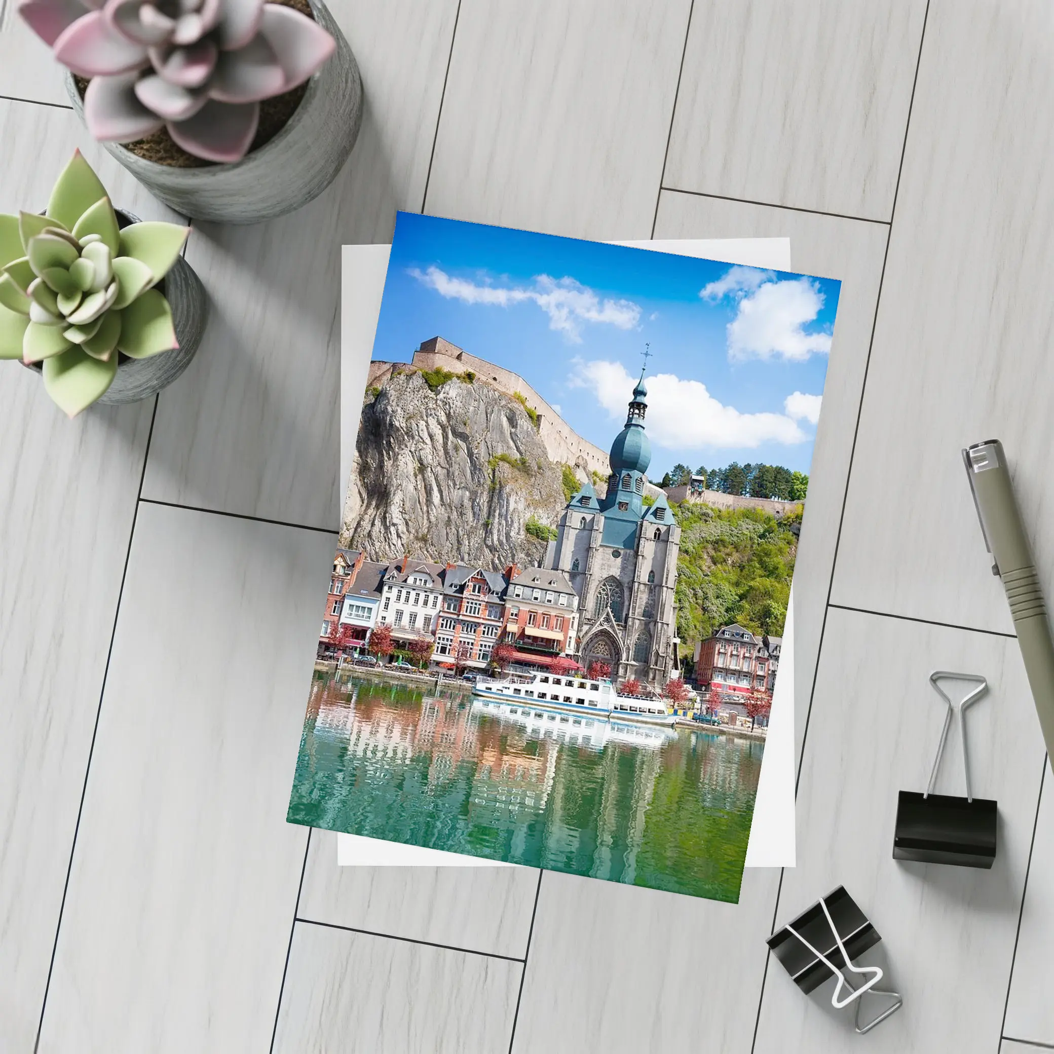 Dinant Belgium Church River Cliff View – Postcards