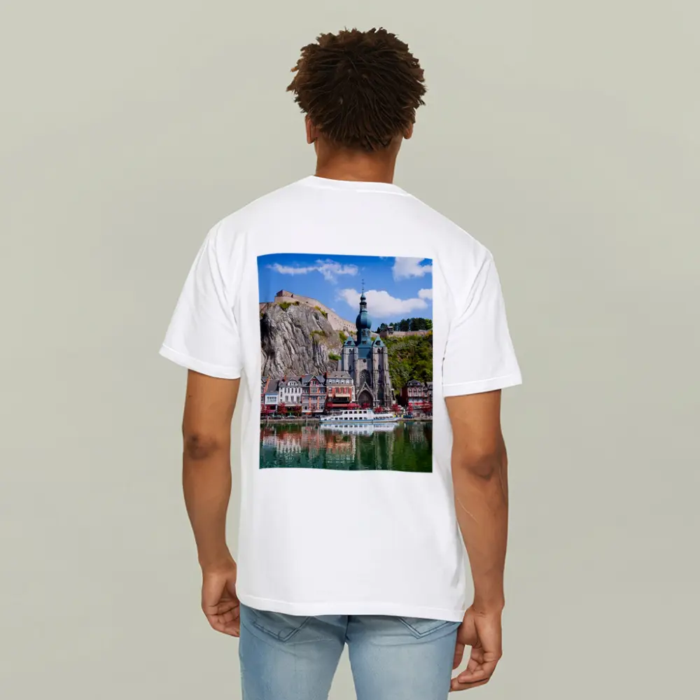 Dinant Belgium Church River Cliff View – T-Shirts