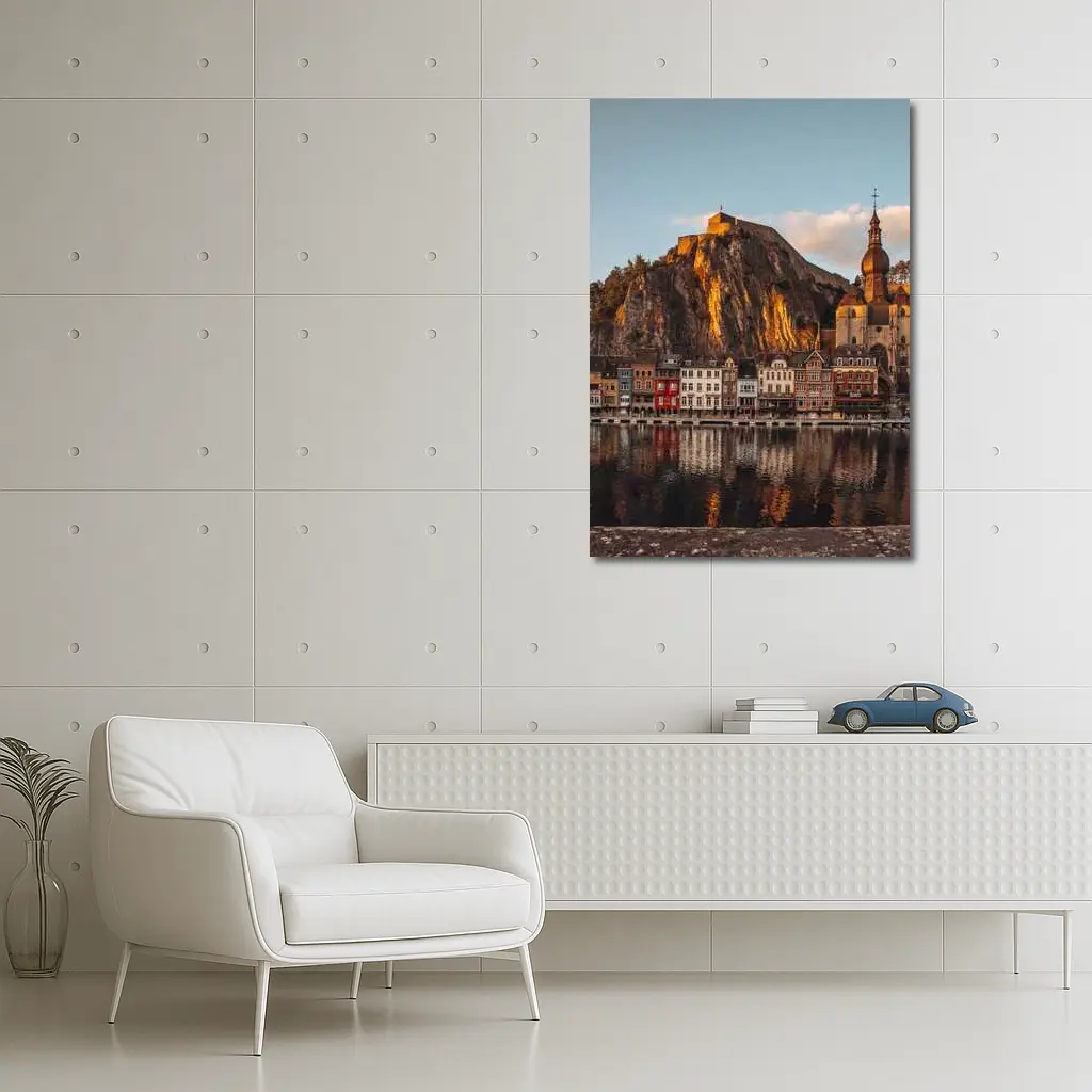Dinant Belgium Citadel River Golden Hour – Wall Art