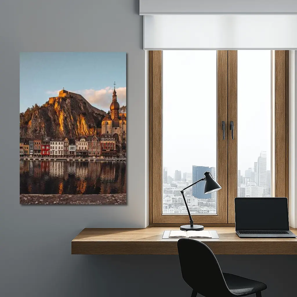 Dinant Belgium Citadel River Golden Hour – Wall Art