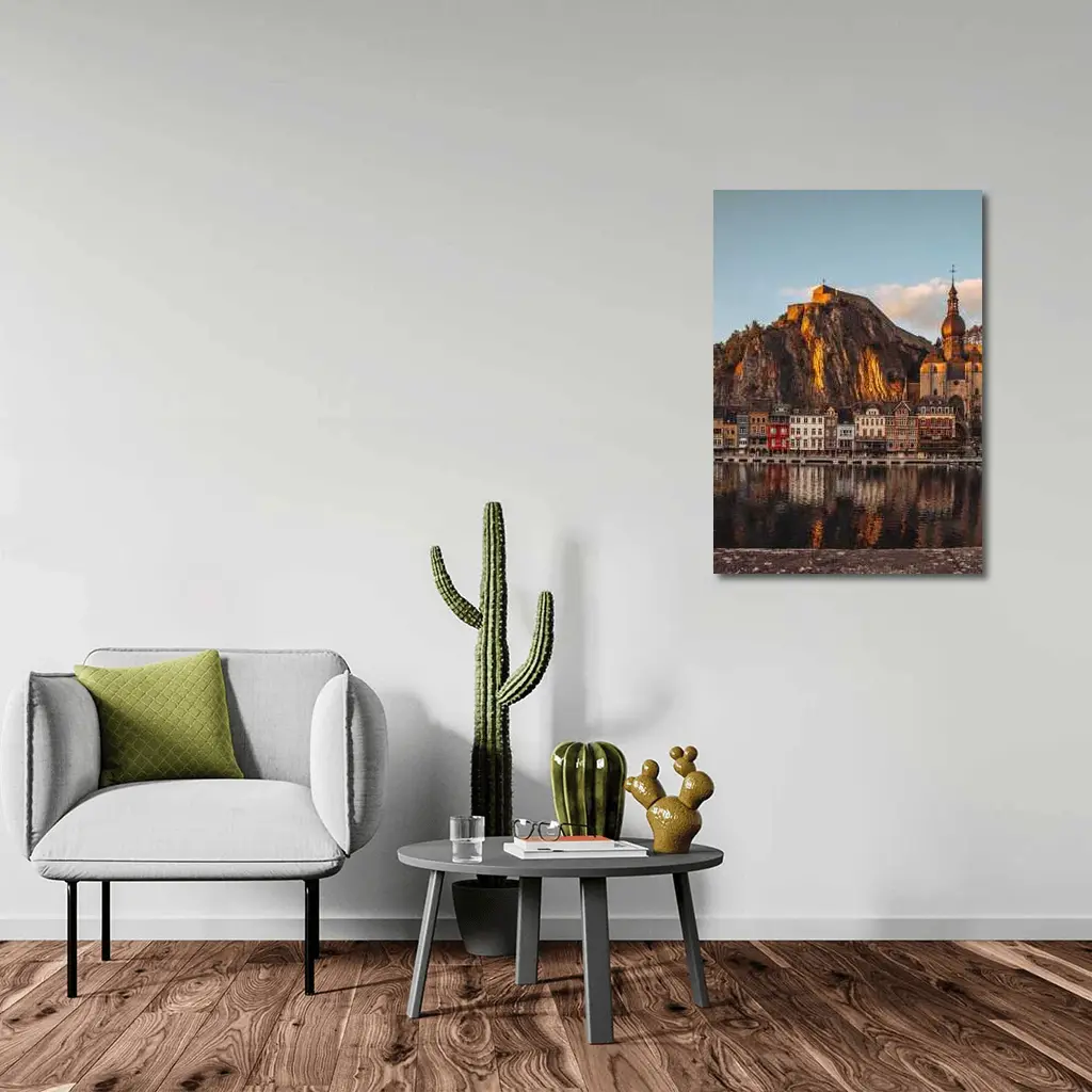 Dinant Belgium Citadel River Golden Hour – Wall Art