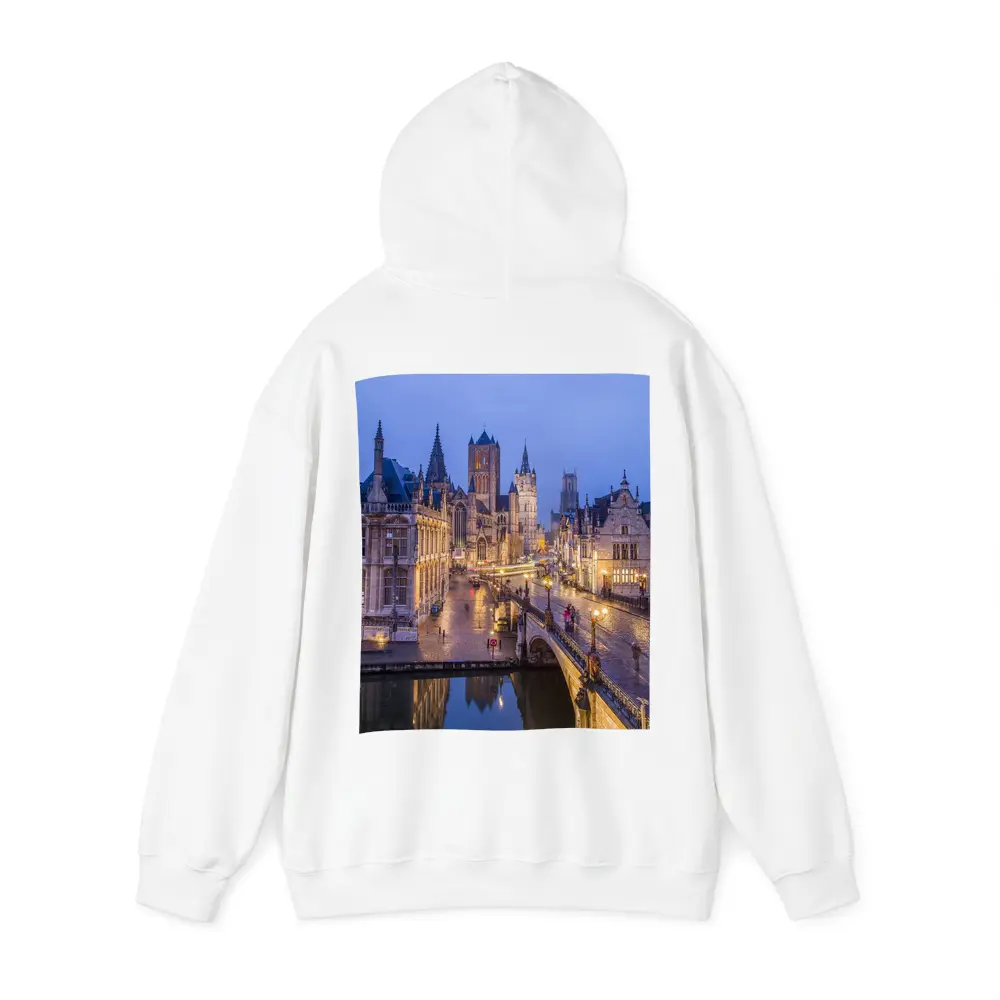 Ghent Belgium Canal Bridge Blue Dusk – Hoodies