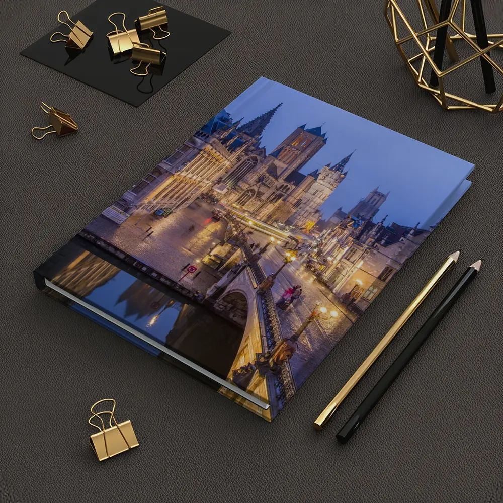 Ghent Belgium Canal Bridge Blue Dusk – Notebooks