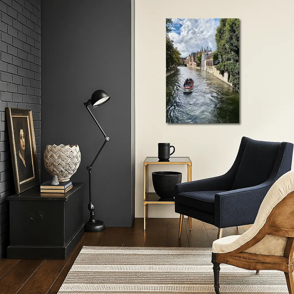 Bruges Canal Boat Tour Medieval City – Wall Art