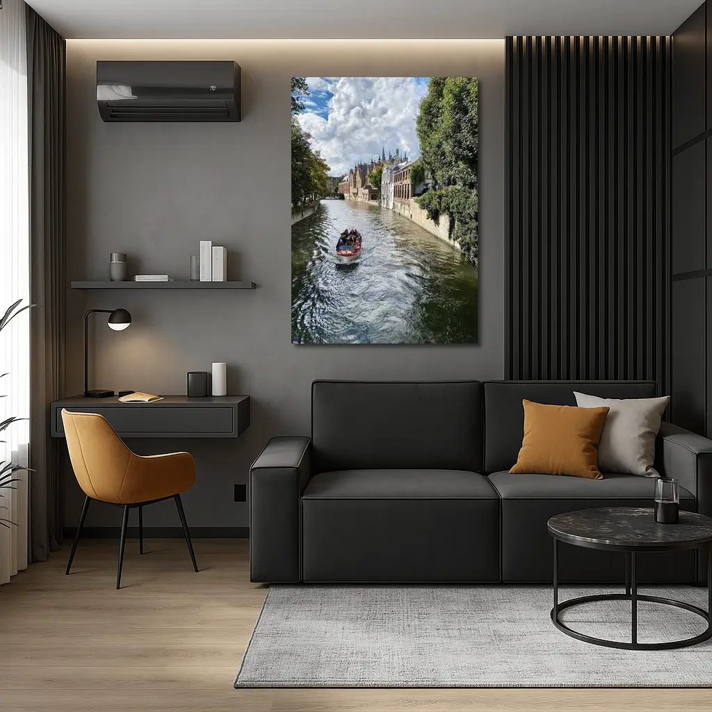 Bruges Canal Boat Tour Medieval City – Wall Art