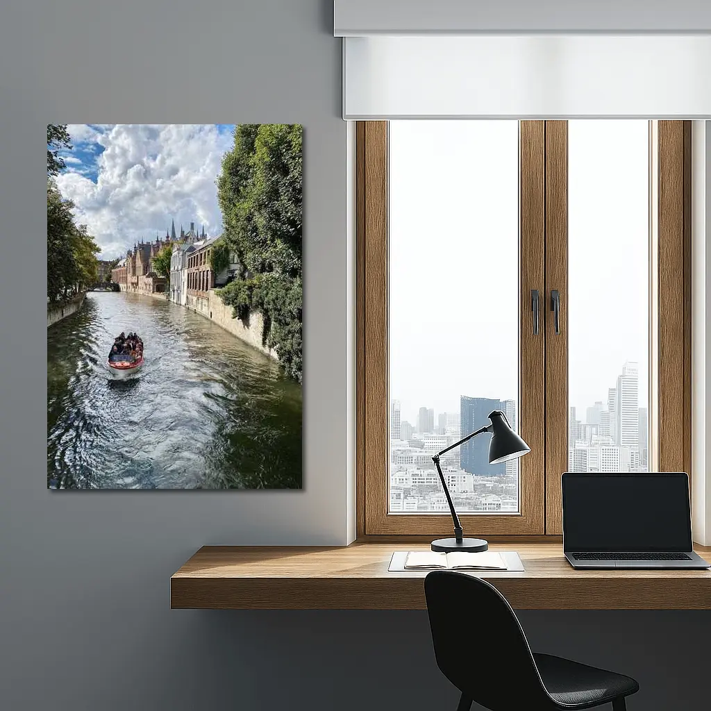 Bruges Canal Boat Tour Medieval City – Wall Art