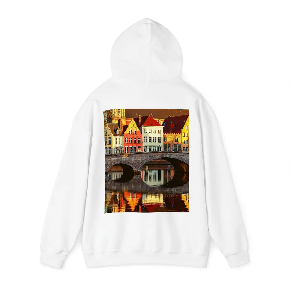 Bruges Canal Bridge Medieval Buildings Reflection – Hoodies