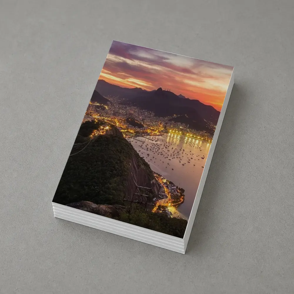 Rio de Janeiro City Lights Sunset View – Postcards