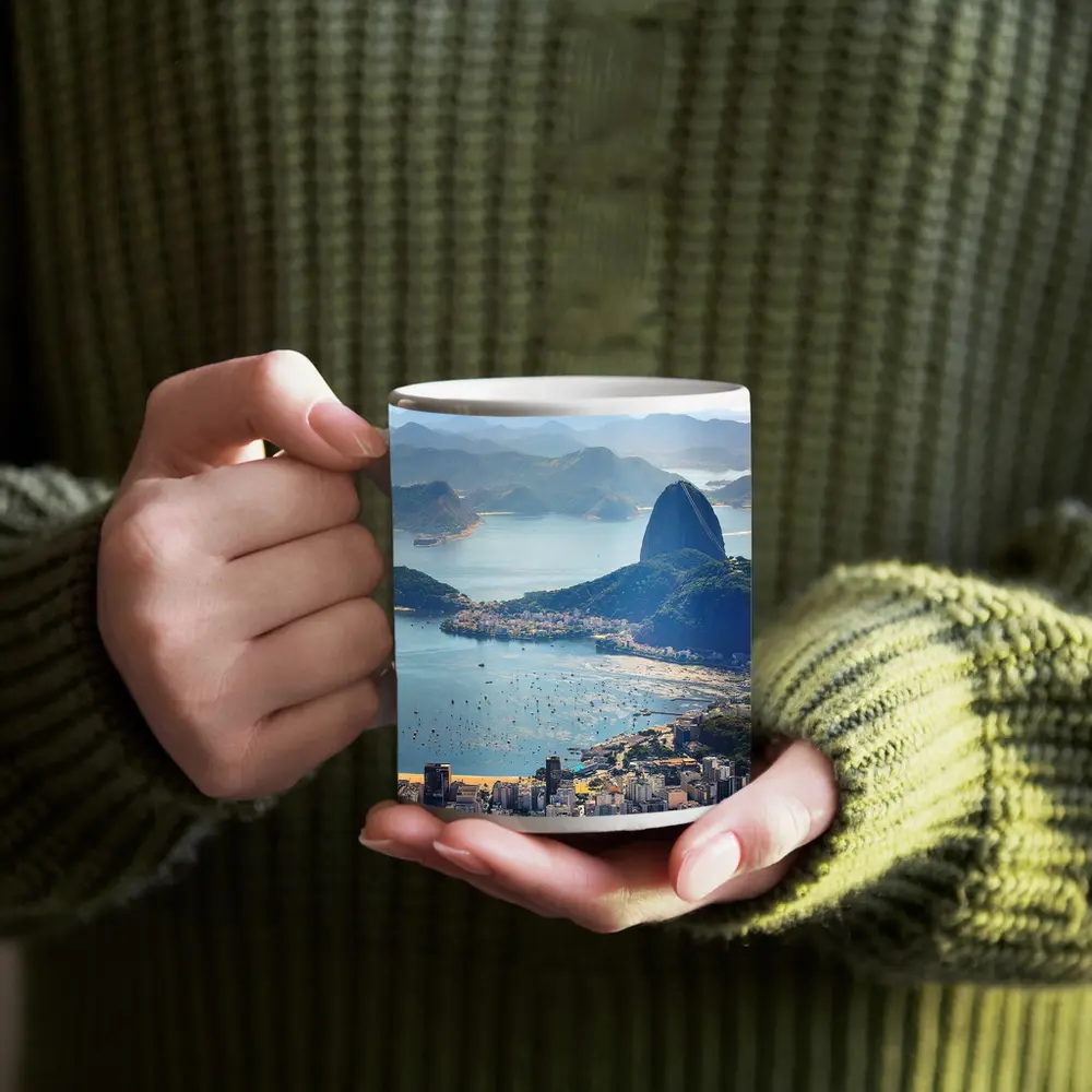 Rio de Janeiro Sugarloaf Mountain Bay Aerial View – Mugs