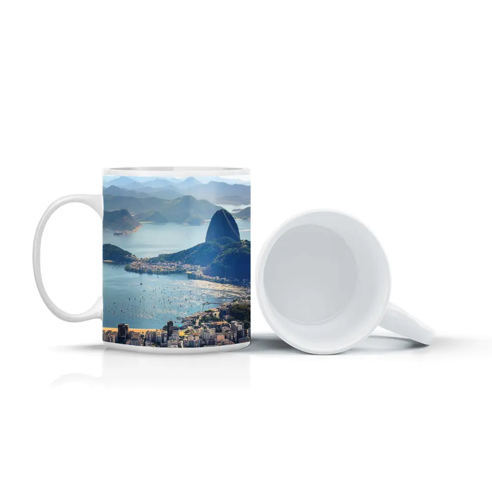 Rio de Janeiro Sugarloaf Mountain Bay Aerial View – Mugs