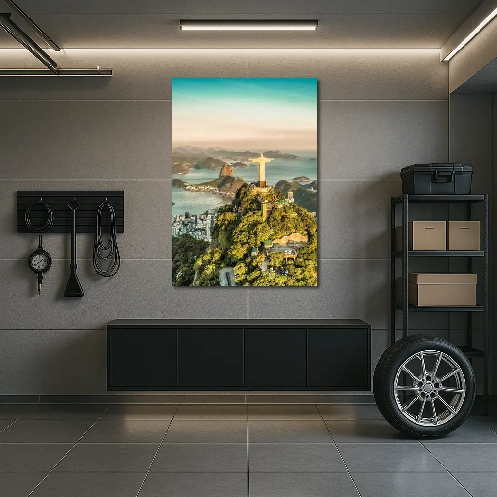 Christ the Redeemer Rio de Janeiro Aerial View – Wall Art