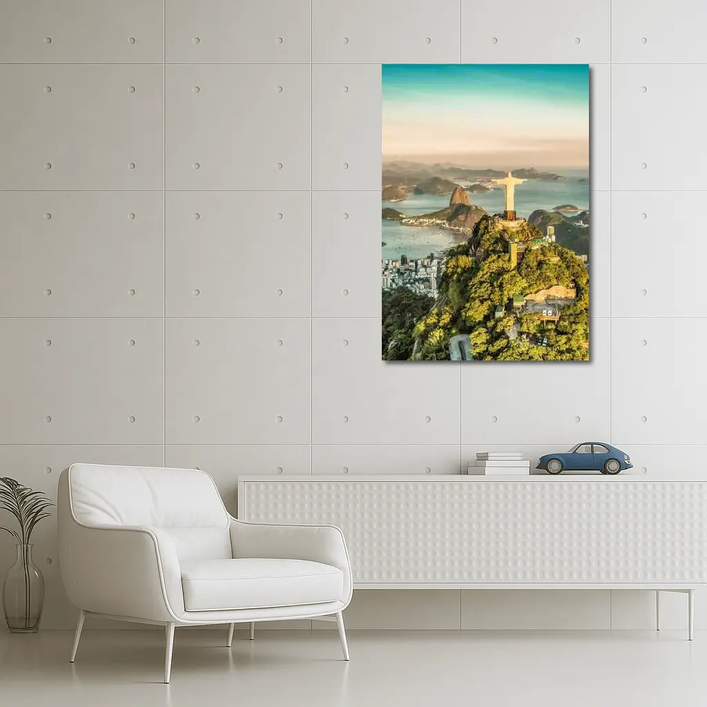 Christ the Redeemer Rio de Janeiro Aerial View – Wall Art
