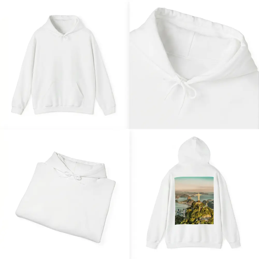 Christ the Redeemer Rio de Janeiro Aerial View – Hoodies