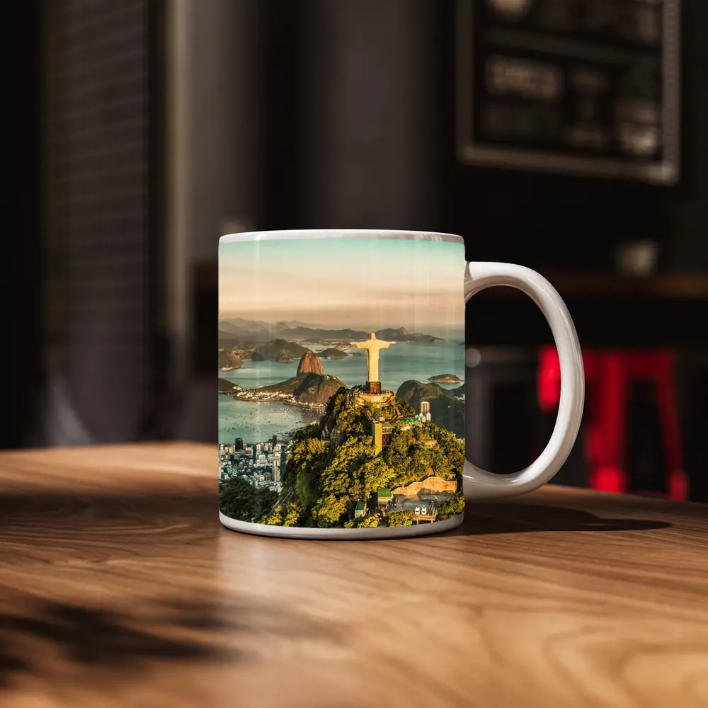 Christ the Redeemer Rio de Janeiro Aerial View – Mugs