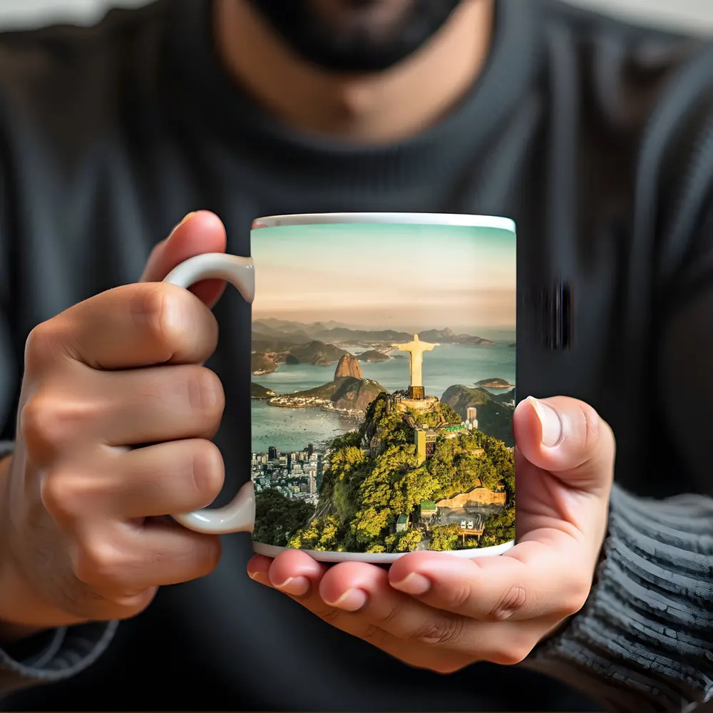 Christ the Redeemer Rio de Janeiro Aerial View – Mugs